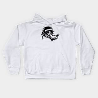 Cool Warrior Wolf Art Design Gifts Kids Hoodie